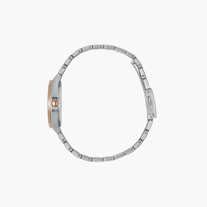 OMAX ساعة يد أنالوج نسائية ذهبية وفضية - Image 2